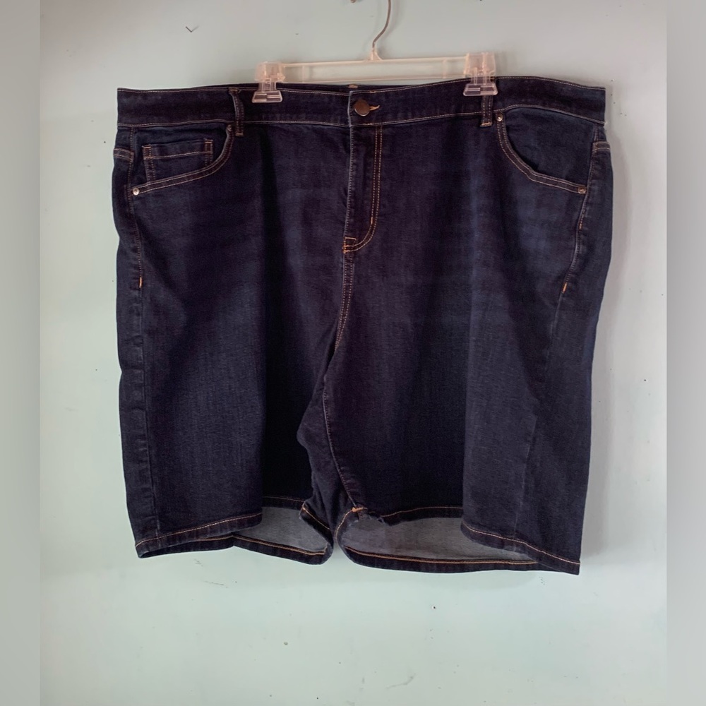 Lane Bryant Dark Blue Jean Shorts, ladies size 24